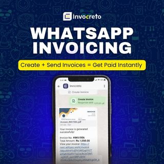 invocreto new feature Whatsapp invoicing 