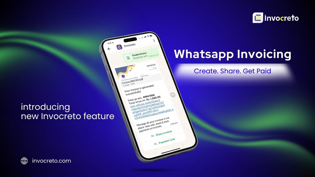 India's 1st WhatsApp invoicing Generator