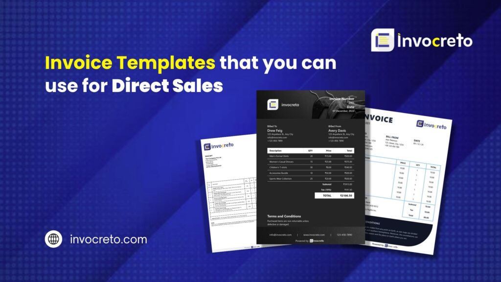 Invoice automation software: Invoice Templates that you can use for Direct Sales